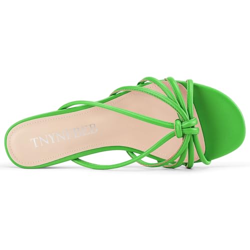 Image of TNYNFBEB Womens Sandals Mules Low Kitten Heel Open Toe Shoes Slip-on Slingback Prom Party Dress Summer 1.4 Inches Heels