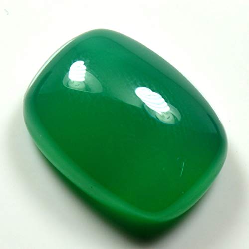 Cabochon en onyx vert naturel coussin de 7,25 à 10,25 Ratti