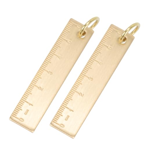 Healeved 1 Juego Llaveros De Regla De Cobre Accesorio Decorativo