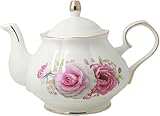 Jomop Teapot Handmade Ceramic Flowers (Rose)