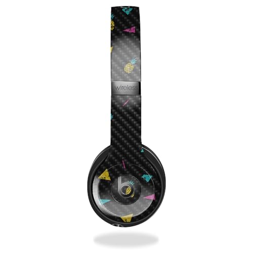 Image of Carbon Fiber Skin Compatible with Beats Solo 4 - Magic Pineapple - Premium 3M Vinyl Protective Wrap Decal Cover - Easy to Apply | Crafted in The USA by MightySkins