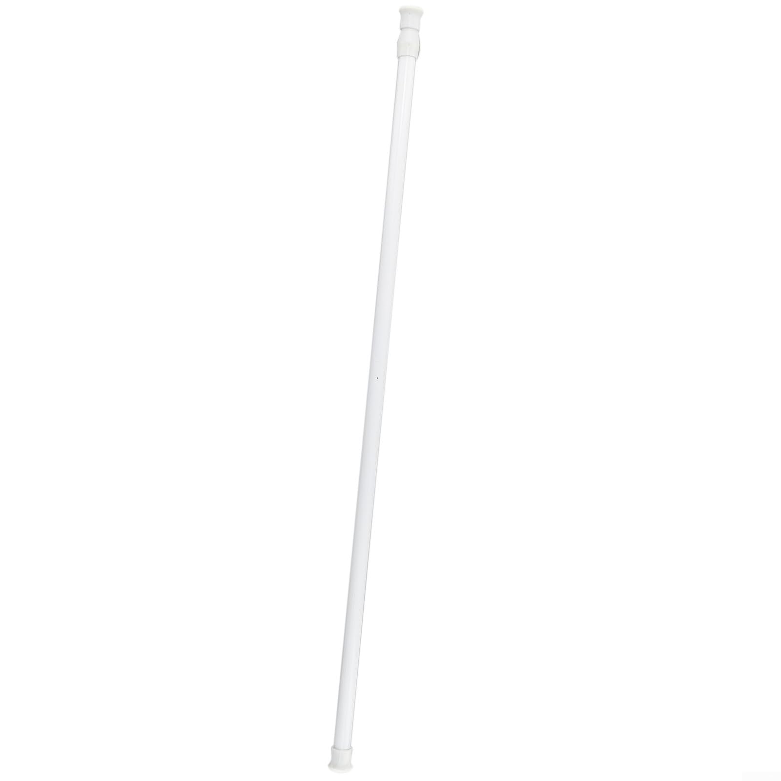 Spring Loaded Extendable Telescopic Metal Curtain Rod, with Voile Tension Rail Pole, for Bathroom Window Kitchen Wardrobe Cupboard, Adjustable Length 30-50cm 40-70cm 60-110cm, White(60-110cm)