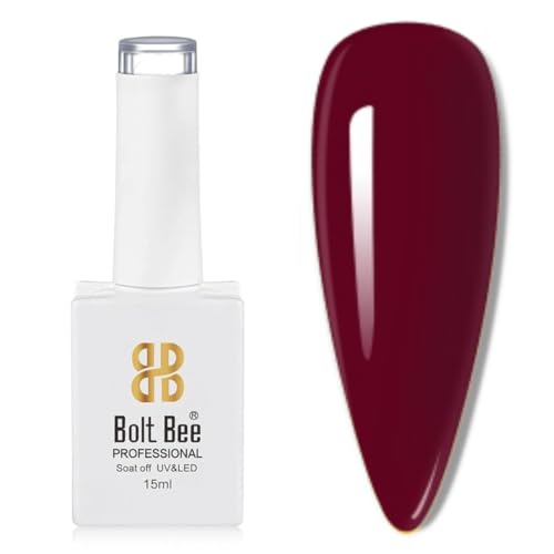 Image of Bolt Bee Red Color Gel Nail Polish Soak Off UV Gel DIY at Home Manicure Salon Nail Art (169, 15ml)