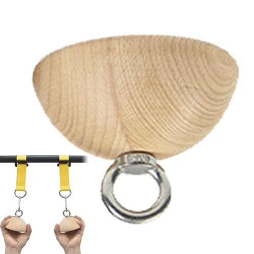 Nixiara Maniglia Palla, da Bar Dominati | Esercizio di Grip Force - Accessorio di Allenamento Multipurpose, Palline di Legno per Arrampicata, Supporto Palestra a C