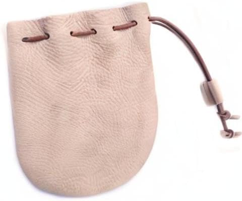 Vista 5 de Fantástica mano de obra de cuero genuino con cordón monedero