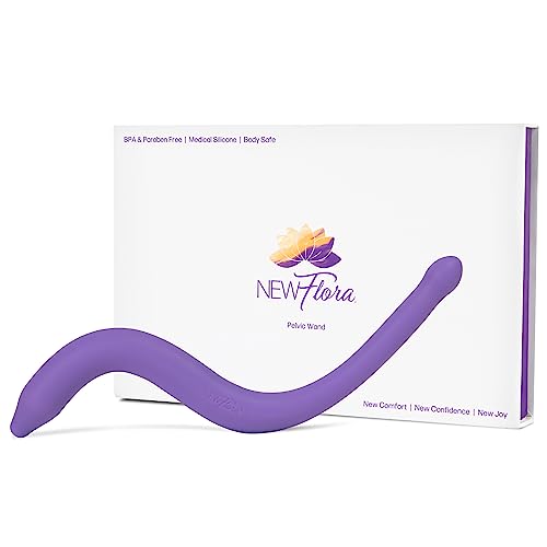 NewFlora Pelvic Wand Massager for Women & Men, S Shaped Trigger Point Massager Tool for Pelvic Floor Physical Therapy, Perineal Massage Tool for Labor Prep