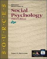 Notable Selections in Social Psychology (Sources)