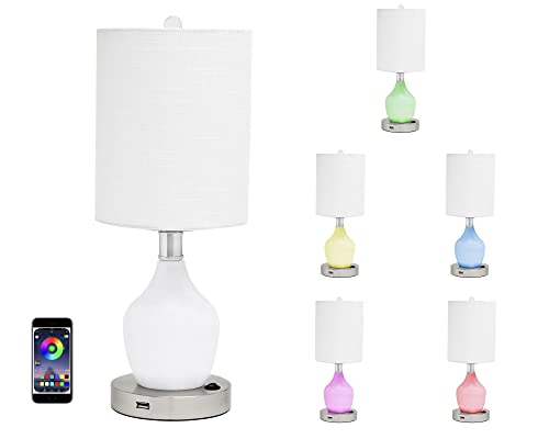 Inpowered Lights 2 Pack Lamp Angel Standard Electric Night Light Or Table Lamp With Emergency Battery Back Up, Usb Charging, Color Changing Base, Nursery, Bedroom #TOP2