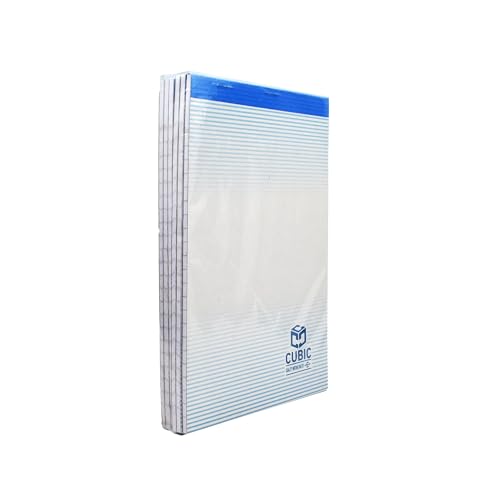 Image of CUBIC Scribbling Pad - Pack of 6 | 1 /4 Size (11 inch x 8.4 inch)| Premium Notepad for Office, School & Personal Use | Smooth Writing Paper, Tearable Sheets, Lightweight & Portable for Quick Notes & Sketching