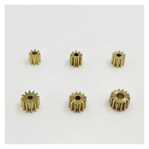 Piñón de latón 14T con engranaje cilíndrico resistente de módulo 0.5 6