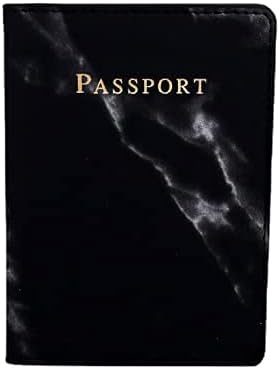 Soporte para pasaporte de viaje, soporte de cartera, bloqueo RFID, funda de piel, organizador de documentos de viaje, regalo para hombres, mujeres