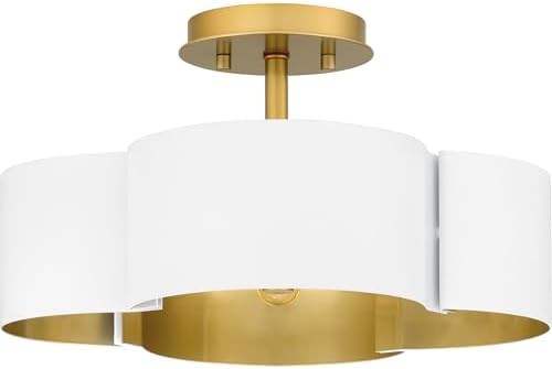 Quoizel Balsam 4-Light White Lustre Semi-Flush Mount Light