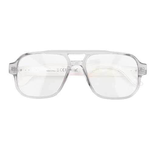 Gafas Polarizadas Inteligentes con, Control de Voz, Antiluz Azul, Gafas de Sol para Hombres y Mujeres, Adecuadas para Pescar (PC+TAC) (White)