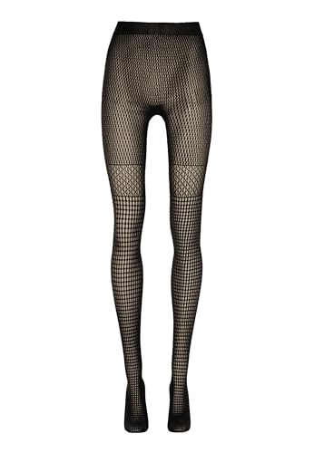 Wolford Mosaic Net Warp-Knit Tights for Women Seamless Geometric Pattern Hosiery with Stay-Up Effect