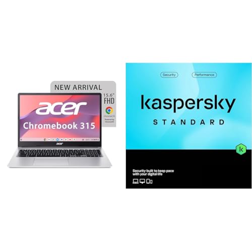 acer Chromebook, Intel Celeron N4500, 8GB RAM, 128GB eMMC, Full HD LED Backlit TFT LCD 15.6'/39.6 cm, Chrome OS, Si + Kaspersky Standard 1 Device 1...