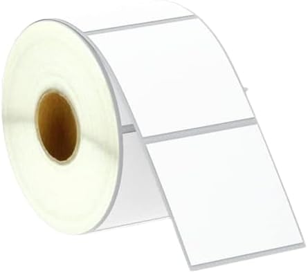 True-Ally 50x50 Chromo Square Barcode Label Sticker - 2 x 2 inches - 50mm x 50mm - 1000 Labels Per Roll - Self Adhesive Sticker for Printing Barcoding(Ribbon Required) (1 Roll per Pack (1000 Labels))