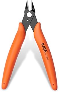 KATA 5 Inch Micro Wire Cutter,Precison Mini Flush Cutters and Clean Cut Pliers for Electronics,Model,Jewelry,Model Kits,Orange