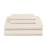 HBHLFZ 100% Organic Bamboo-Derived Rayon Sheet Set of 4 - Super Soft, Breathable Cool Sheet Set, Inc