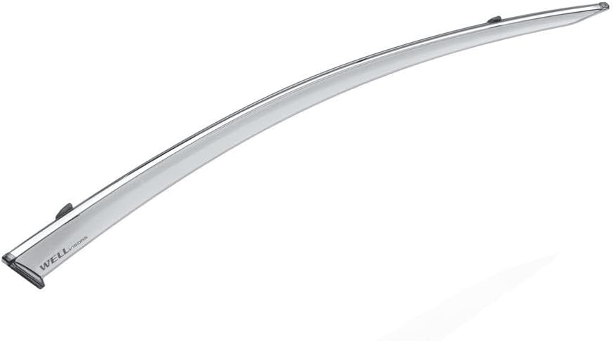 WellVisors Window Visors Wind Deflectors Compatible with Lincoln 2015-2019 MKC with Chrome Trim Rain Guards 3-847LC002