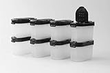 Original Tupperware Tupperware Gewürz-Zwerge 120 ml (8) schwarz Gewürz Behälter Gewürzbehälter klein 37577