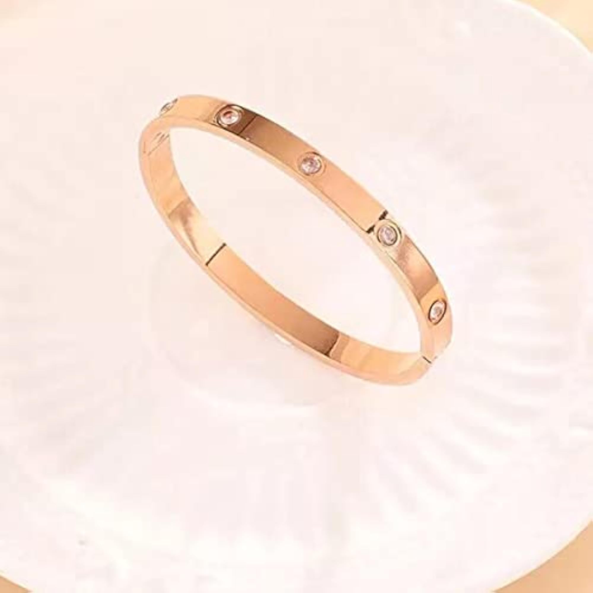 Contemporary Plated Love AD Bracelet