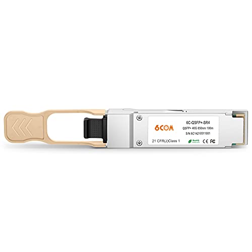 Image of 6COMGIGA 40GBASE-SR4 QSFP+ 850nm 150m DDM MMF Transceiver, 40 Gigabit QSFP+ MPO Multi-Mode Module Compatible with Cisco QSFP-40G-SR4