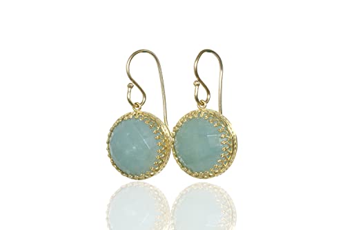 Boucles d'oreilles de naissance anémone et pierres précieuses rétro