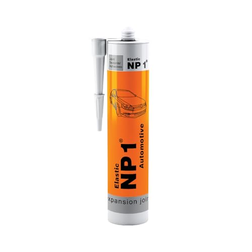 NP1 Automotive Sealant & Adhesive Vibration Resistant Flexible Elastic Waterproof UV & Weather Resistant High Strength Durable Mould Fungi Resistant Odourless Solvent & Isocyanate Free 290 ml Black