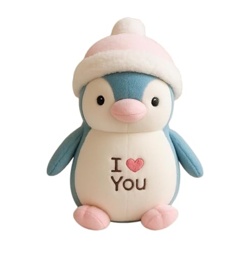 Image of SCOOBA Love Penguin with Furry Cap Soft Toy 30cm Small (Love Penguin with Furry Cap)