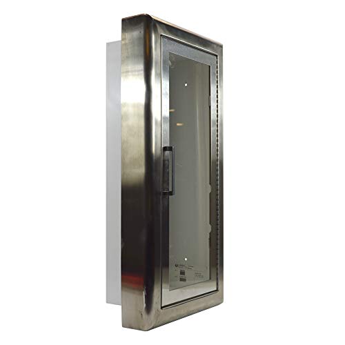 JL Industries 1033F10 Cosmopolitan Series Surface Mounted Fire Extinguisher Stainless Steel Cabinet
