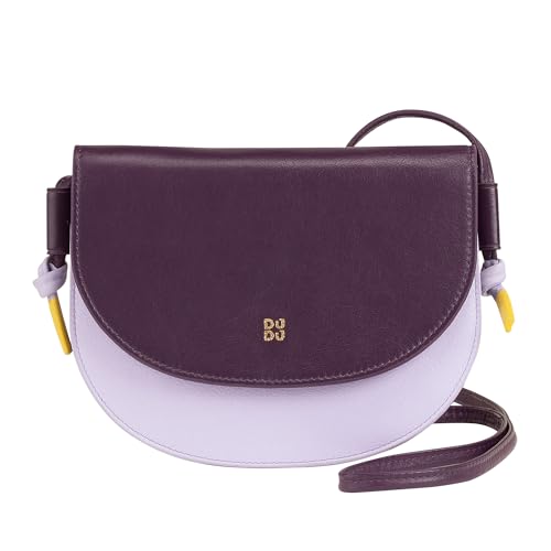 Sac à bandoulière en cuir DUDU deep purple : mini sac à main plat compact