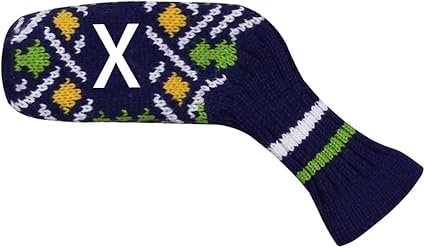 Scott Edward 1PCS Knitted Golf Club Head Irons Wedge Washable Golf Club Head Protector on Pattern Style Double Sided Customized(Four Color Pattern)