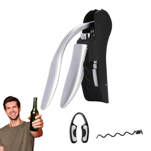 Abridor de vino con palanca, sacacorchos de palanca vertical eficiente | Herramientas de bar y vino sacacorchos y abridores para manual