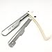 Parker PTW Professional Straight Razor with Replaceable Blades – All‑Stainless‑Steel Push‑Type Design + 5 Parker Platinum Half Blades – Barber‑Grade Razor for Precision Detailing