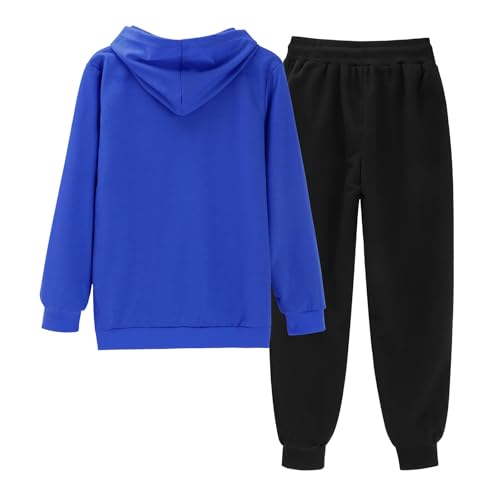 Girls Boys Sweatsuit Long Sleeve Solid Color Hoodie Sweatshirt and Jogger Pants 2pc Set Fall Clothes Tracksuit Jogging Outfit2