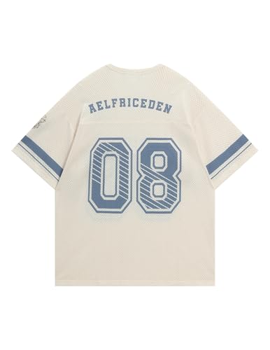 Aelfric Eden Jersey Shirts for Women Y2k Oversized V Neck Graphic Tees Football Number Streetwear T Shirt Tops2
