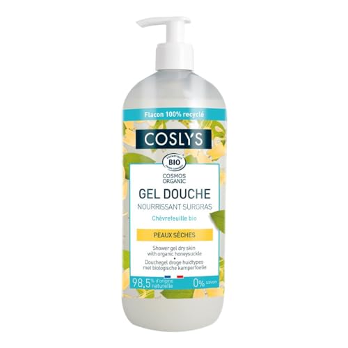 Coslys Hygiène Corporelle Gel Douche Peaux Sèches Chèvrefeuille 1 L