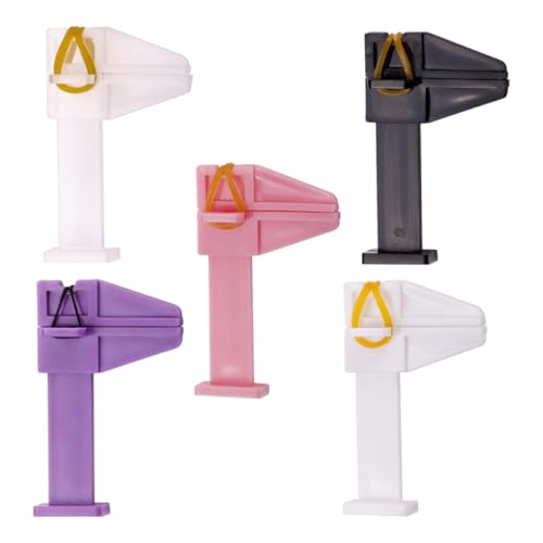5 clips plásticos para extensión de uñas con colores surtidos