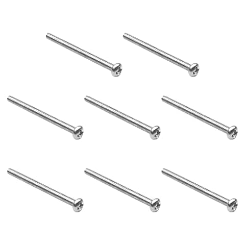 Juvielich 30Pcs Machine Screws Pan Phillips Cross Head Screw M2x25mm 304 Stainless Steel Fasteners Bolts Silver Gray Cover