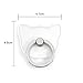 Mavis's Diary 2 Pcs Ring Stand Holder Transparent Cat Universal 360 Degree Rotating Phone Metal Buckle Tablet Finger Grip Kickstand for all Phones Tablets - Sliver & Rose Gold