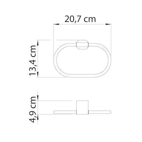 Gedy Portasciugamani Ad Anello Stelvio Nero Opaco - 3