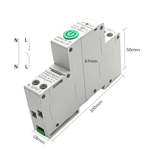 Disyuntor inteligente 1P+N carril DIN con control remoto por aplicación móvil y voz 3
