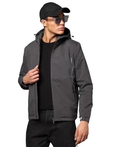 Image of Qube By Fort Collins Men's Polyester Standard Length Regular Fit Lightweight Winter Jacket - Sporty, Stylish & Warm Outerwear for Cold Weather
