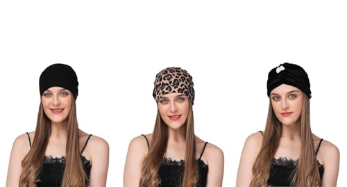 Image of Woolen Caps /Hat for Women & Mens | Printed Soft Knot Woollen Knitted Warm Head Wrap Ear Winter Woolen Beanie | Inside Thick Soft Slouch & Keeps You Warm