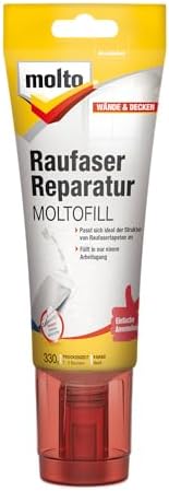 Molto Raufaser Reparatur Moltofill, Innen-Fertigspachtel für Raufaser-Wände, Weiß, 330 g