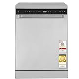 Exquisit Geschirrspüler | 60cm Breite, 16 Gedecke, Energieklasse B, 45 dB | 8 Programme, Auto-Programm, Selbstreinigung, Extra-Trocknung, Hygiene, Startzeitverzögerung, Aquastop | GSP9616-450B inox