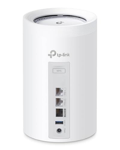 TP-Link Deco BE68 (3-Pack), WiFi 7 Mesh BE14000 tri-Bande, 14 Gbit/s, Port Ethernet jusqu'à 10 Gbit/s, Bande 6 GHz, Couverture jusqu'à 700 m², Compatible avec Toutes Les Box Internet Fibre