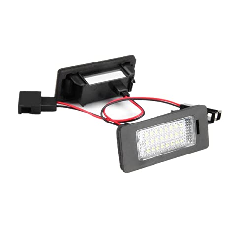 LEDFEWAG 2 Pièces LED Éclairage plaque immatriculation auto Compatible pour A1/A4/S4/A5/S5/A6/A7/Q5/RS5/TT/TTRS Cover