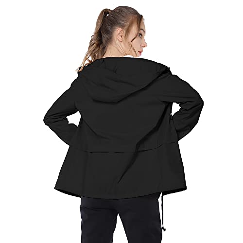 Zealotpower Raincoat For Women-Lightweight Jacket Waterproof Windbreaker Packable Outdoor Hooded Rain Jackets #TOP3