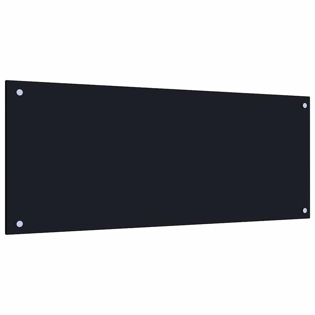 Generisch Küchenrückwand 2 pcs Schwarz 100 x 40 cm Gehärtetes Glas,Heim Garten,Küche Esszimmer,Küchenhelfer -utensilien-3415440